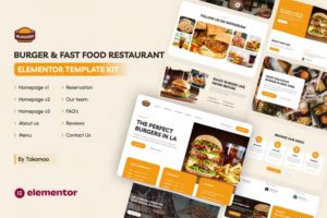 Burgero | Burger & Fast Food Restaurant Elementor Template Kit